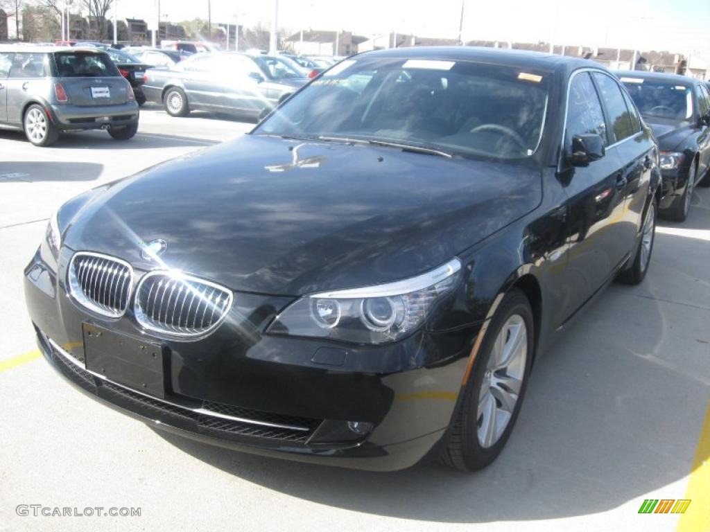 2010 5 Series 528i Sedan - Jet Black / Black photo #1