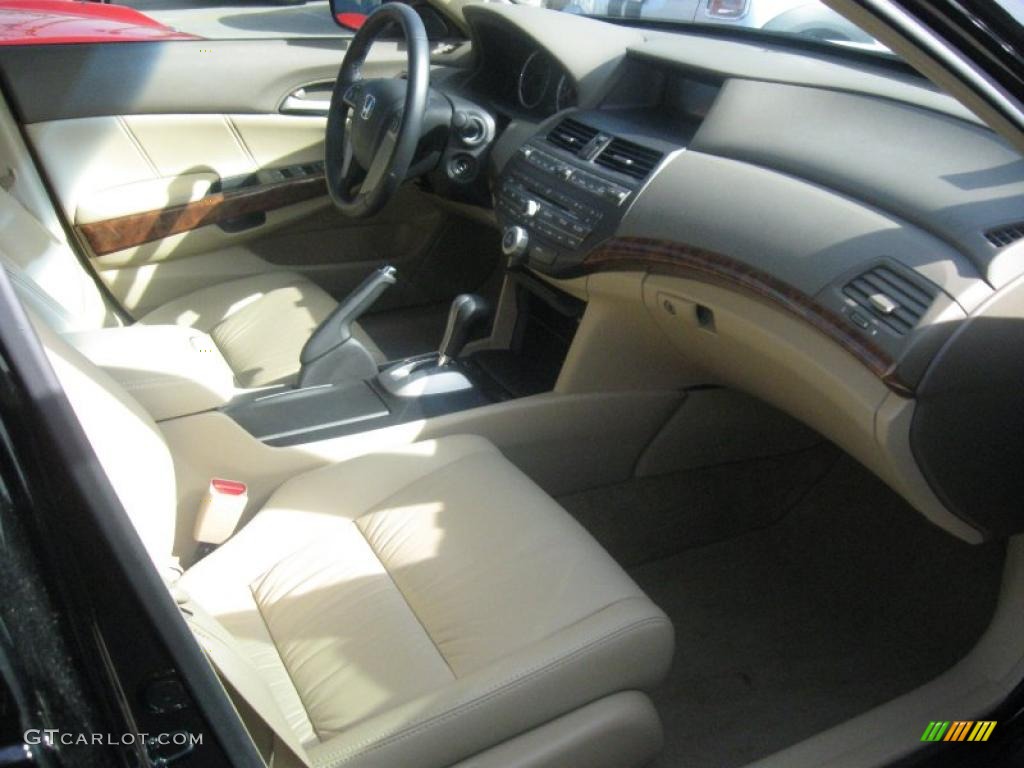 2009 Accord EX-L Sedan - Crystal Black Pearl / Ivory photo #5