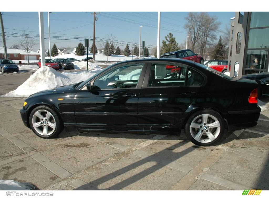 2004 3 Series 325i Sedan - Jet Black / Black photo #5