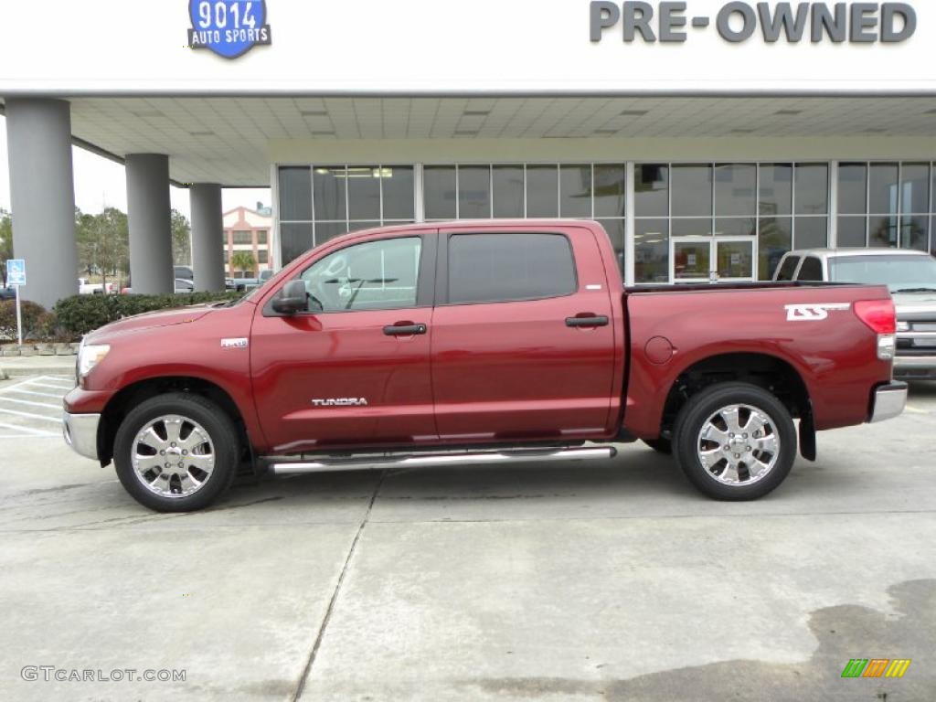 2008 Tundra SR5 TSS Crew Max - Salsa Red Pearl / Graphite Gray photo #2