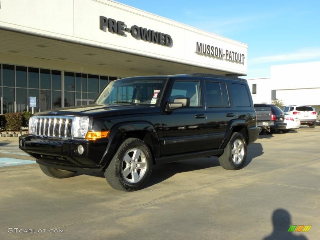 2007 Commander Sport - Black Clearcoat / Khaki photo #1