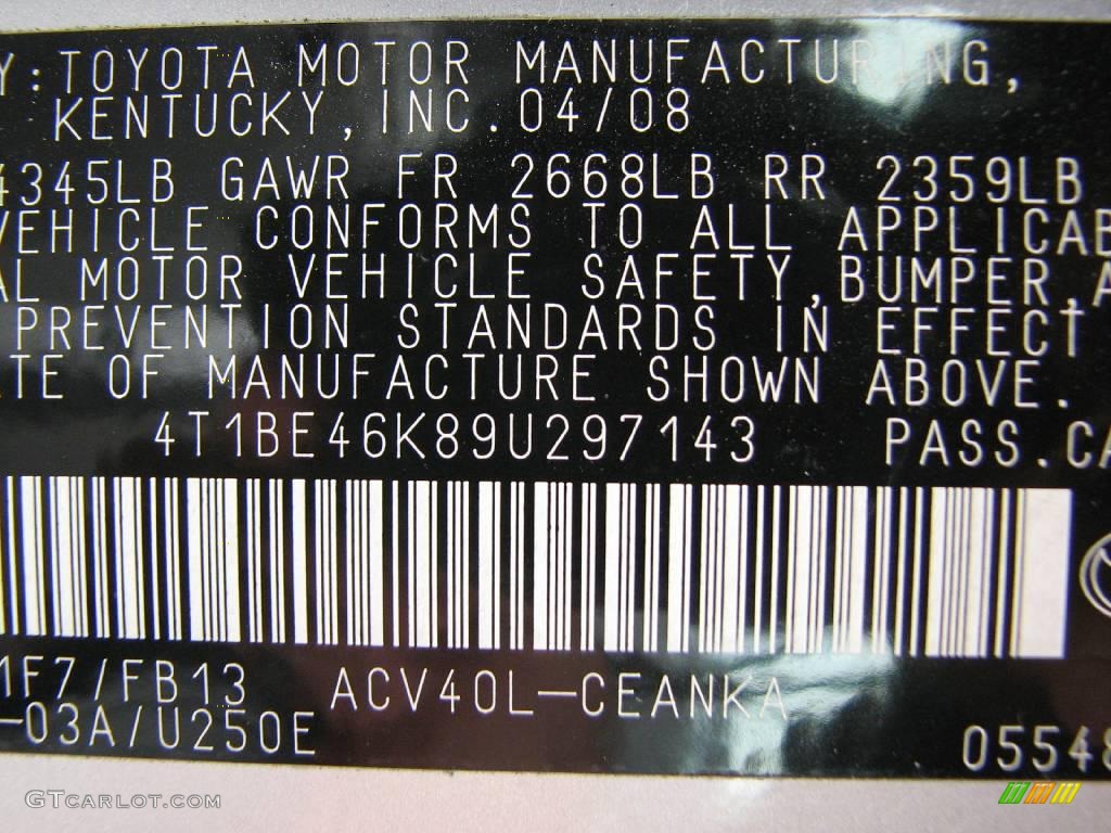 2009 Camry LE - Classic Silver Metallic / Ash photo #15