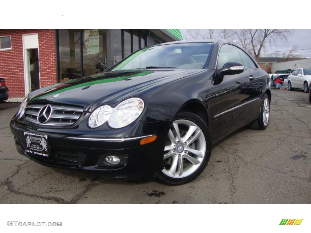 2008 CLK 350 Coupe - Black / Stone photo #1