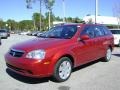 2007 Fusion Red Metallic Suzuki Forenza Wagon  photo #3