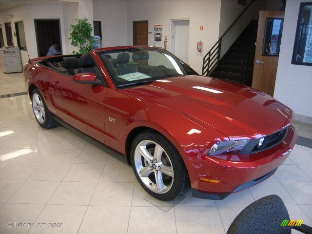 2010 Mustang GT Premium Convertible - Red Candy Metallic / Charcoal Black photo #1