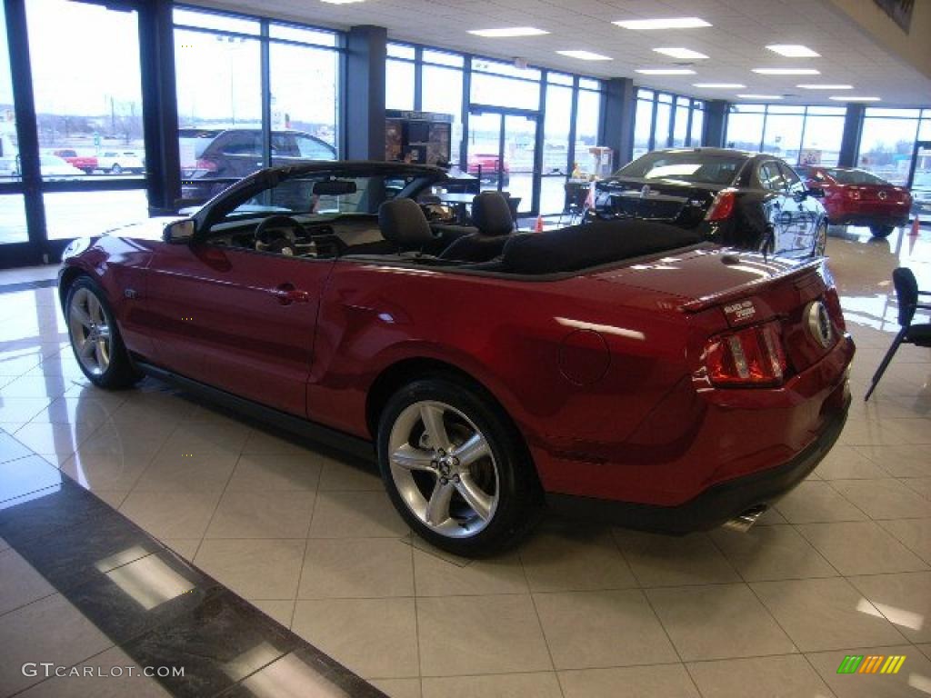 2010 Mustang GT Premium Convertible - Red Candy Metallic / Charcoal Black photo #5