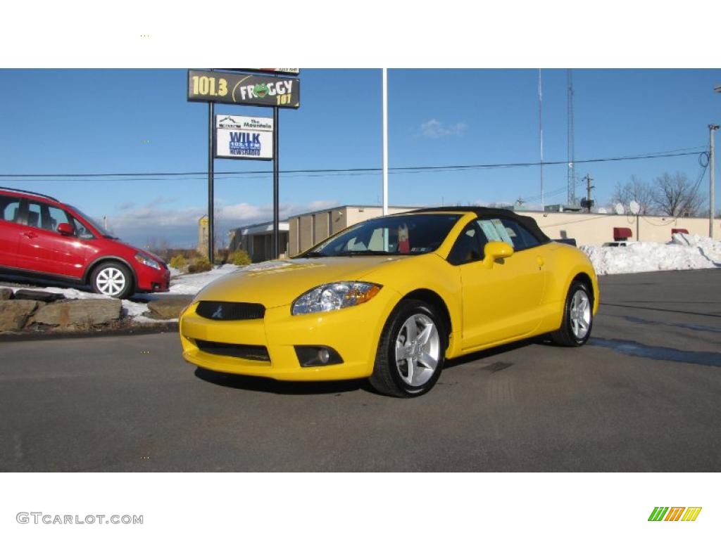 2009 Eclipse Spyder GS - Solar Satin Yellow / Dark Charcoal photo #2