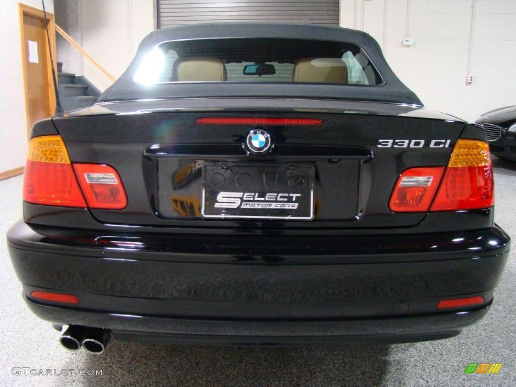 2004 3 Series 330i Convertible - Jet Black / Natural Brown photo #5
