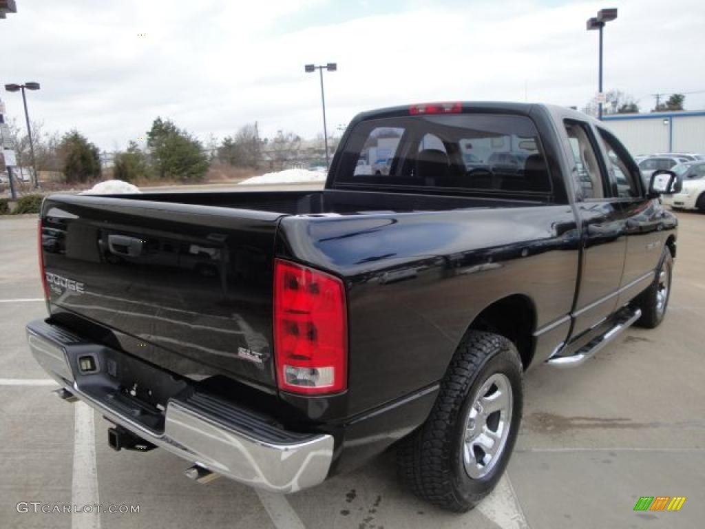 2003 Ram 1500 SLT Quad Cab - Black / Dark Slate Gray photo #3