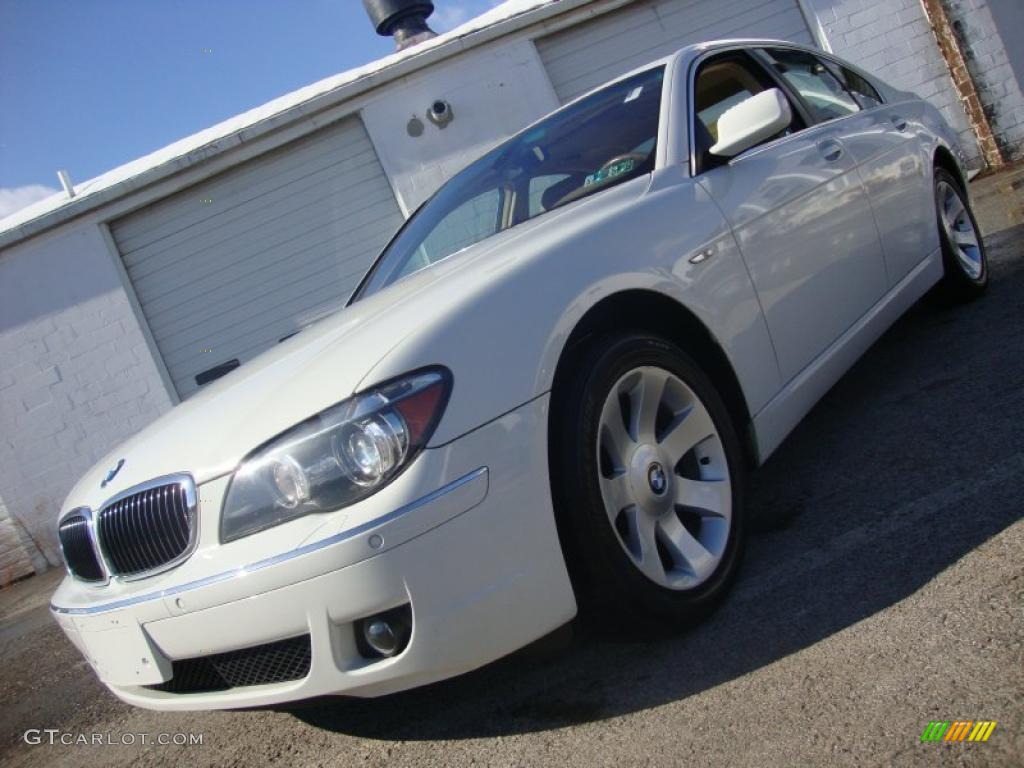 2006 7 Series 750i Sedan - Alpine White / Beige Nasca Leather photo #2