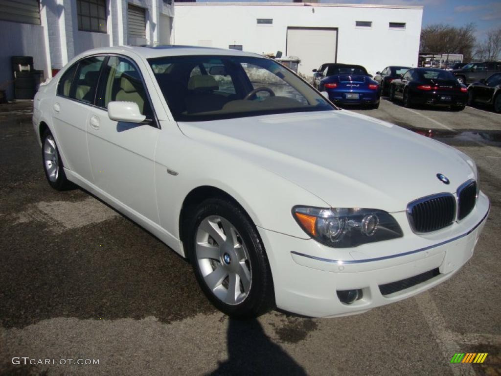 2006 7 Series 750i Sedan - Alpine White / Beige Nasca Leather photo #4