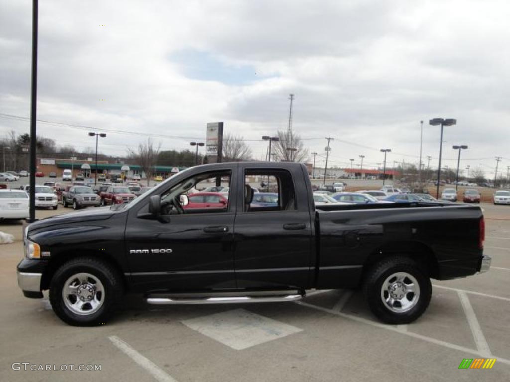 2003 Ram 1500 SLT Quad Cab - Black / Dark Slate Gray photo #6