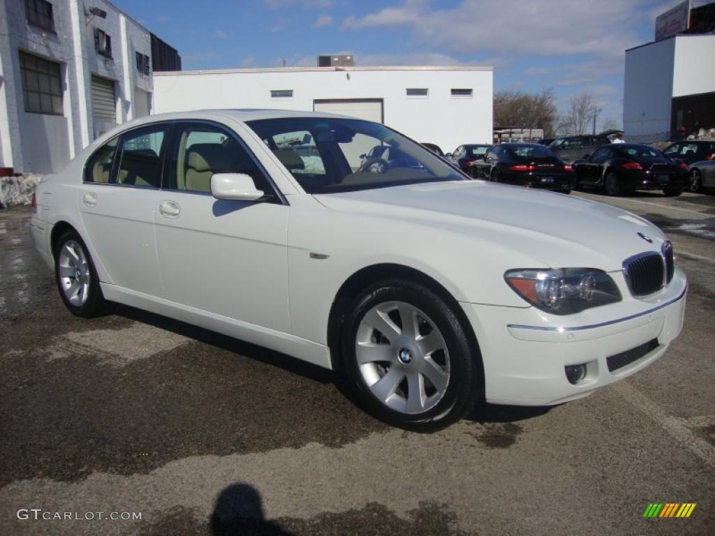 2006 7 Series 750i Sedan - Alpine White / Beige Nasca Leather photo #5