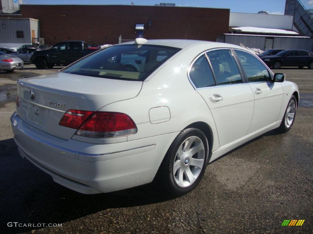 2006 7 Series 750i Sedan - Alpine White / Beige Nasca Leather photo #7