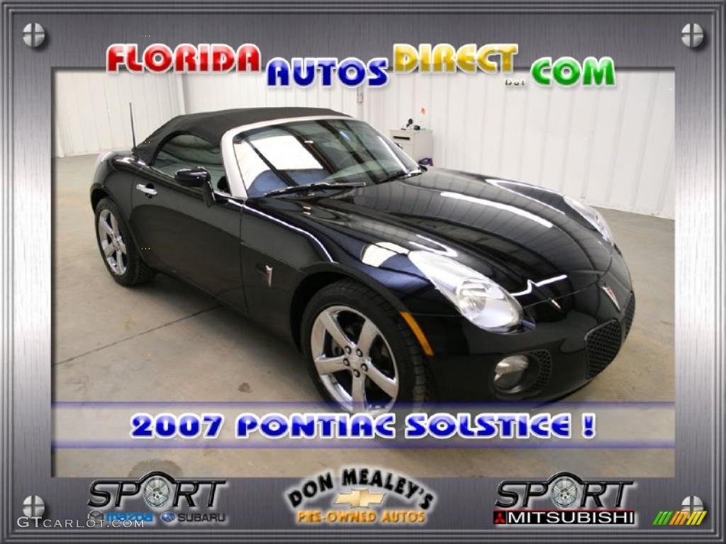 2007 Solstice GXP Roadster - Mysterious Black / Ebony photo #1