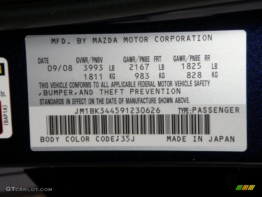 2009 MAZDA3 s Touring Hatchback - Stormy Blue Mica / Beige photo #21