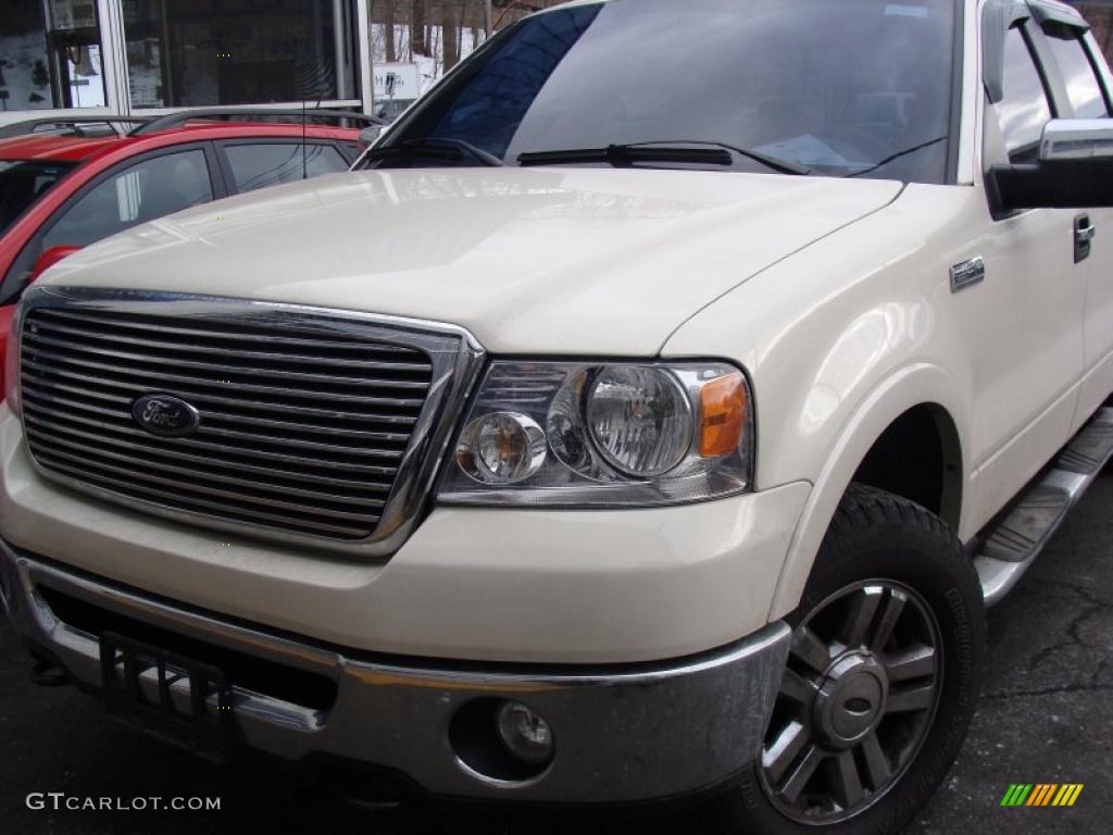 2008 F150 Lariat SuperCrew 4x4 - Oxford White / Tan photo #1