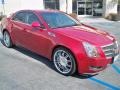 2009 Crystal Red Cadillac CTS Sedan  photo #1