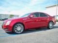 2009 Crystal Red Cadillac CTS Sedan  photo #4