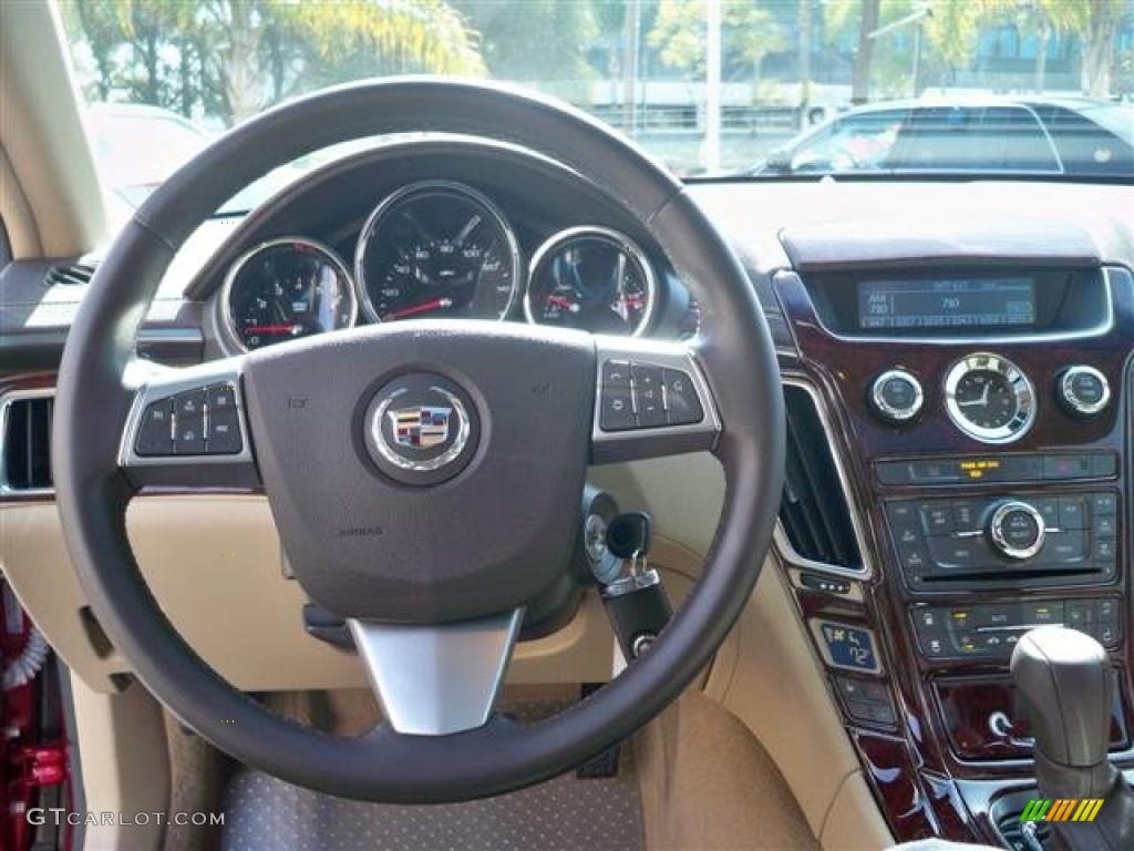2009 CTS Sedan - Crystal Red / Cashmere/Cocoa photo #25
