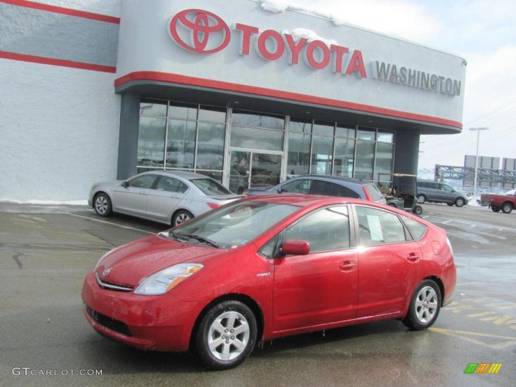 Barcelona Red Metallic Toyota Prius