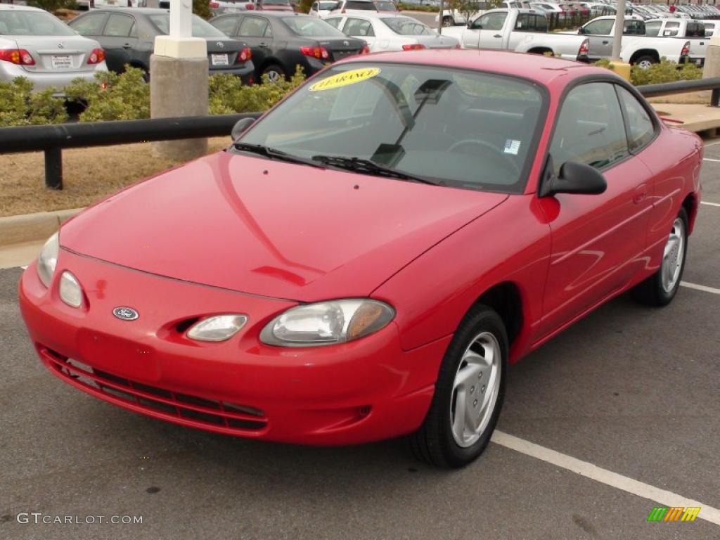2002 Escort ZX2 Coupe - Bright Red / Dark Gray photo #2