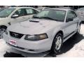 2002 Satin Silver Metallic Ford Mustang V6 Coupe  photo #2