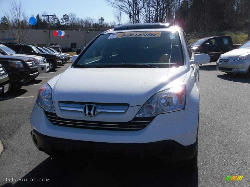 2008 CR-V EX-L 4WD - Taffeta White / Gray photo #6