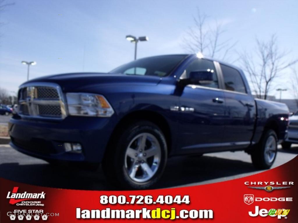 2010 Ram 1500 SLT Crew Cab - Deep Water Blue Pearl / Dark Slate/Medium Graystone photo #1