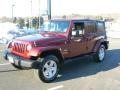 2007 Red Rock Crystal Pearl Jeep Wrangler Unlimited Sahara 4x4  photo #2