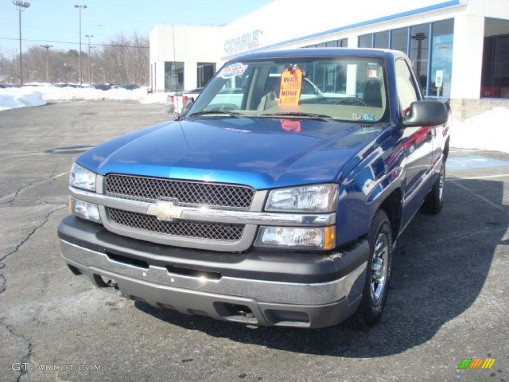 2004 Silverado 1500 Regular Cab - Arrival Blue Metallic / Tan photo #7