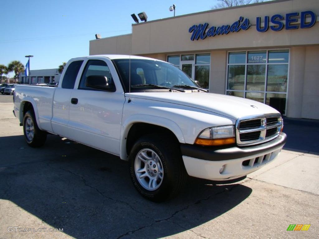 2004 Dakota Sport Club Cab - Bright White / Dark Slate Gray photo #2