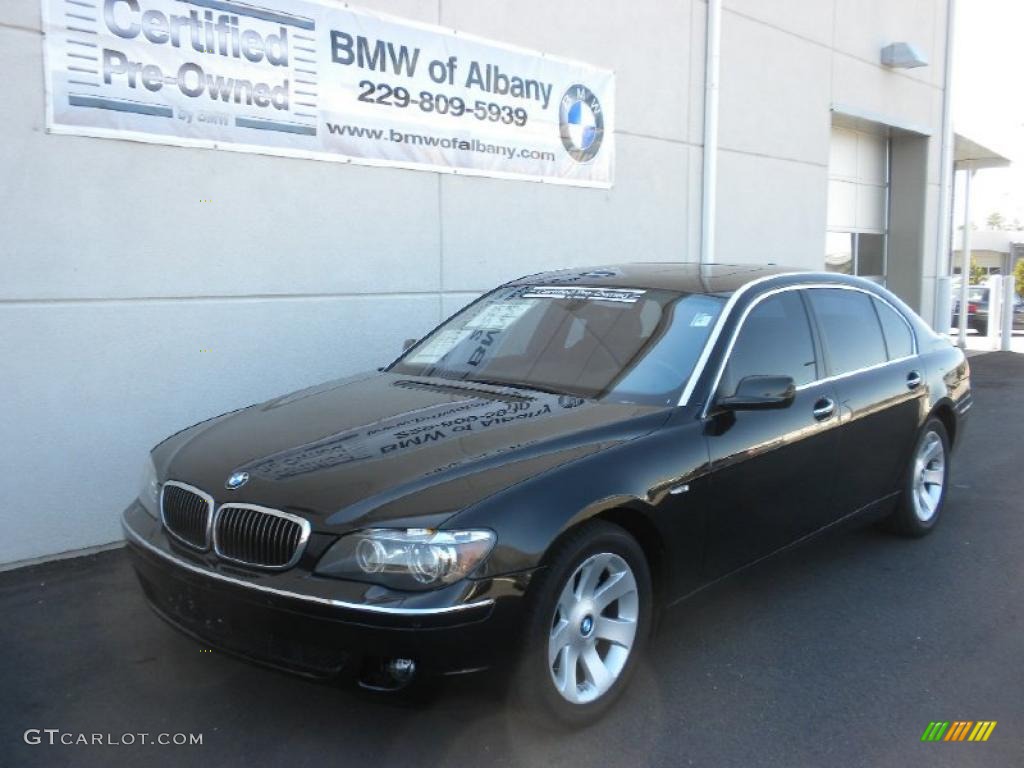 2007 7 Series 750Li Sedan - Black Sapphire Metallic / Black photo #2