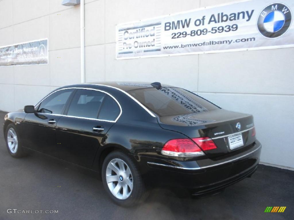 2007 7 Series 750Li Sedan - Black Sapphire Metallic / Black photo #3