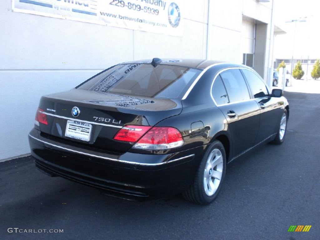 2007 7 Series 750Li Sedan - Black Sapphire Metallic / Black photo #22