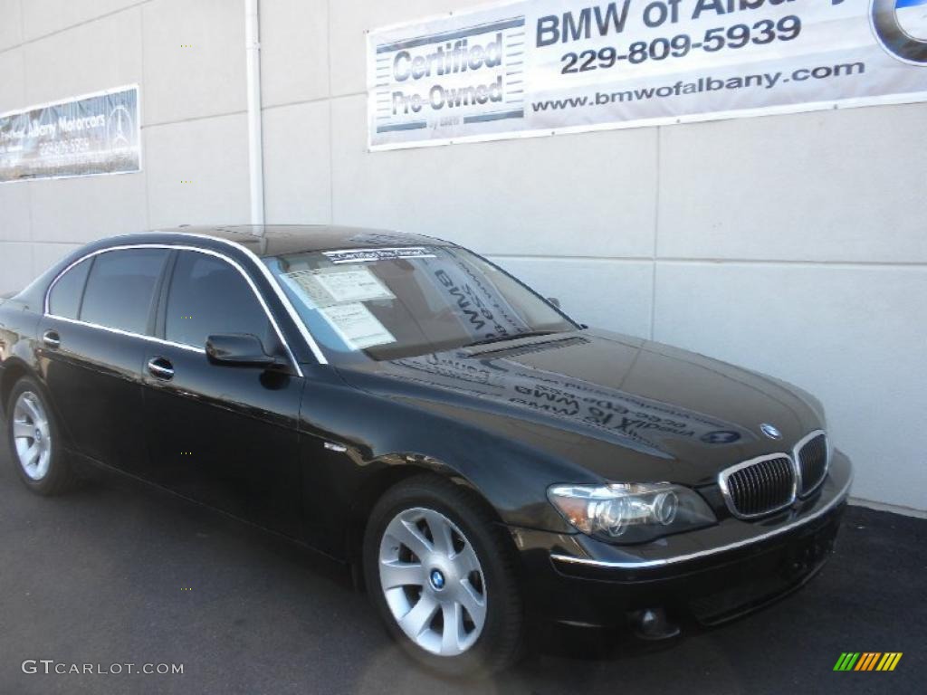 2007 7 Series 750Li Sedan - Black Sapphire Metallic / Black photo #24