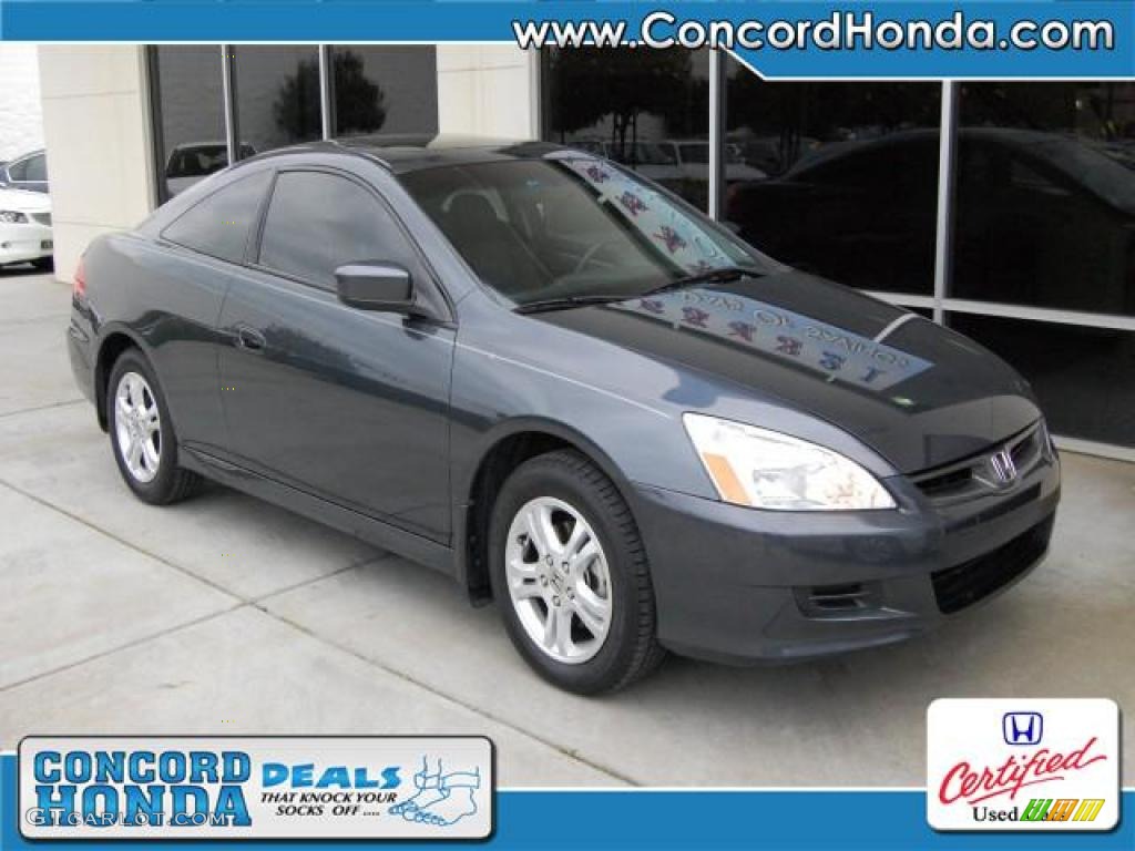 2007 Accord EX-L Coupe - Graphite Pearl / Black photo #1