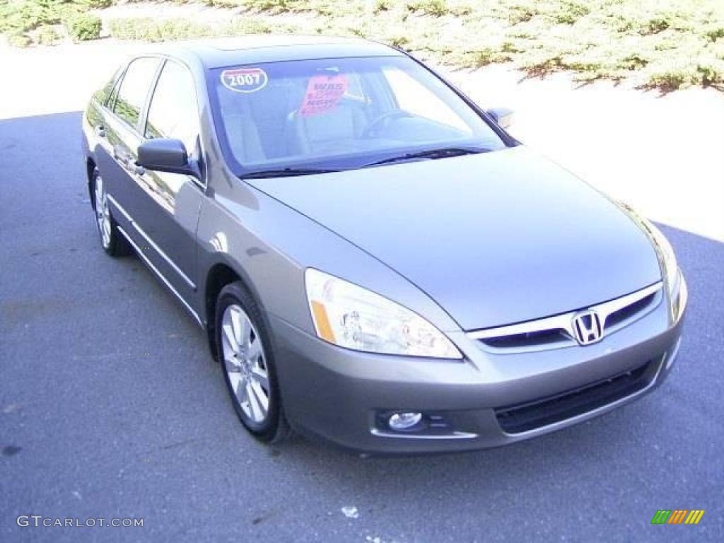 2007 Accord EX-L V6 Sedan - Carbon Bronze Pearl / Ivory photo #5