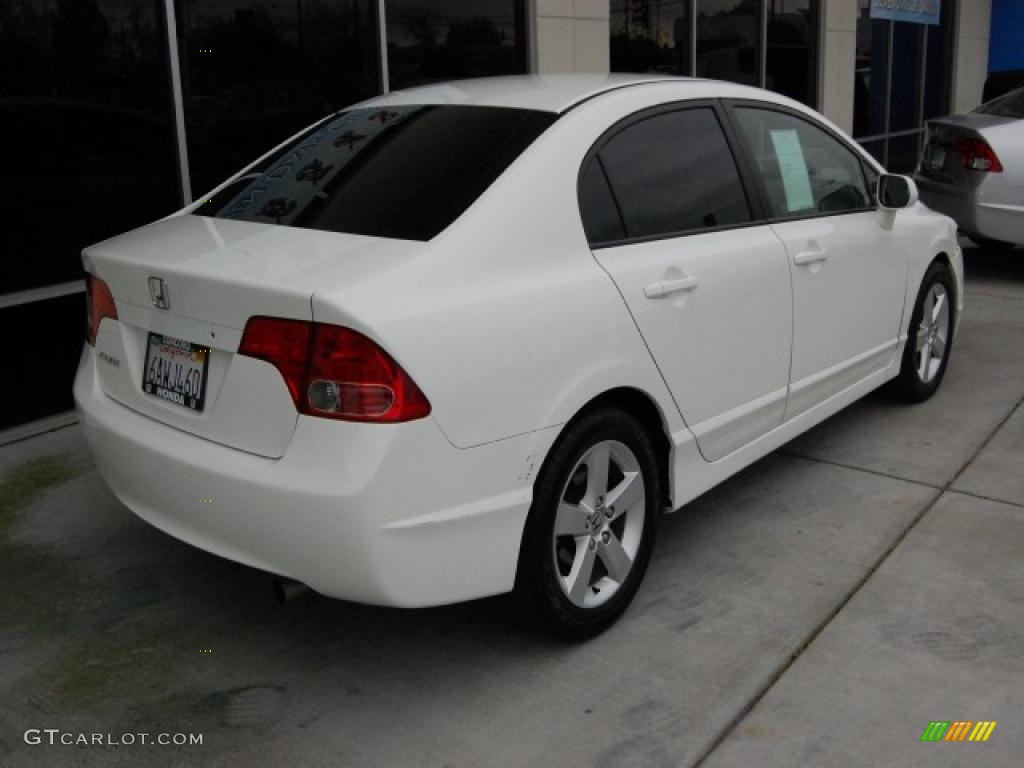 2007 Civic EX Sedan - Taffeta White / Ivory photo #3