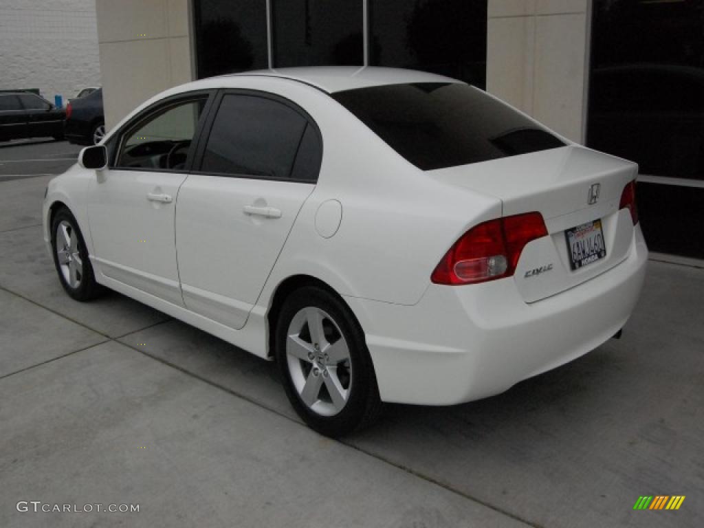 2007 Civic EX Sedan - Taffeta White / Ivory photo #5