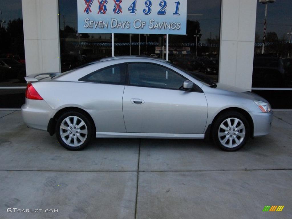 2006 Accord LX V6 Coupe - Alabaster Silver Metallic / Gray photo #2
