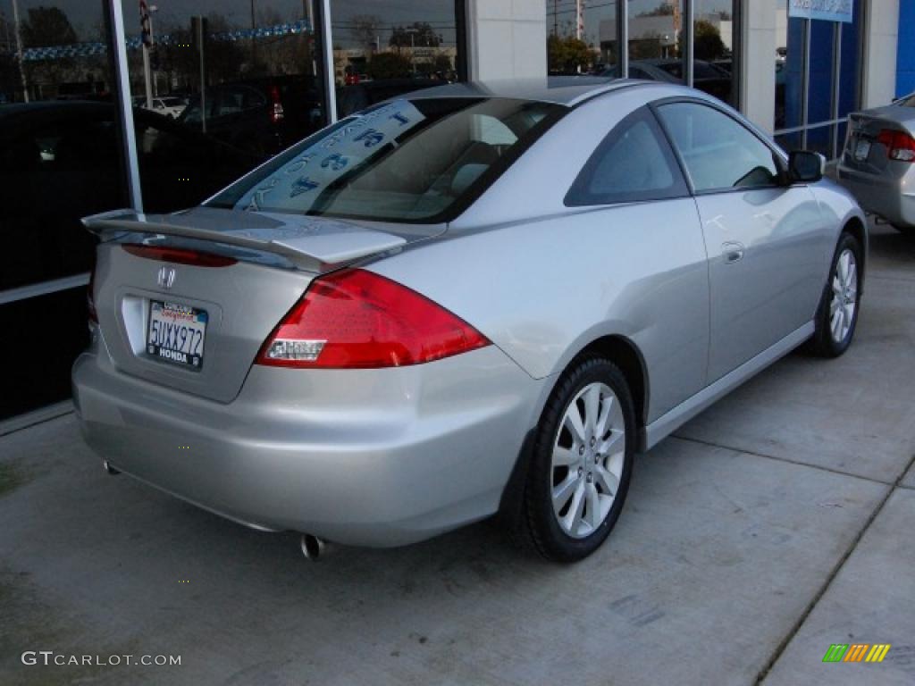 2006 Accord LX V6 Coupe - Alabaster Silver Metallic / Gray photo #3