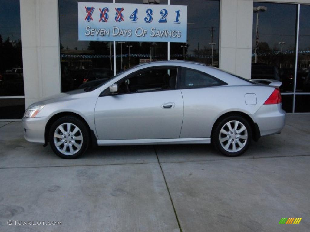 2006 Accord LX V6 Coupe - Alabaster Silver Metallic / Gray photo #6