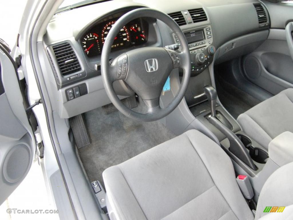 2006 Accord LX V6 Coupe - Alabaster Silver Metallic / Gray photo #12