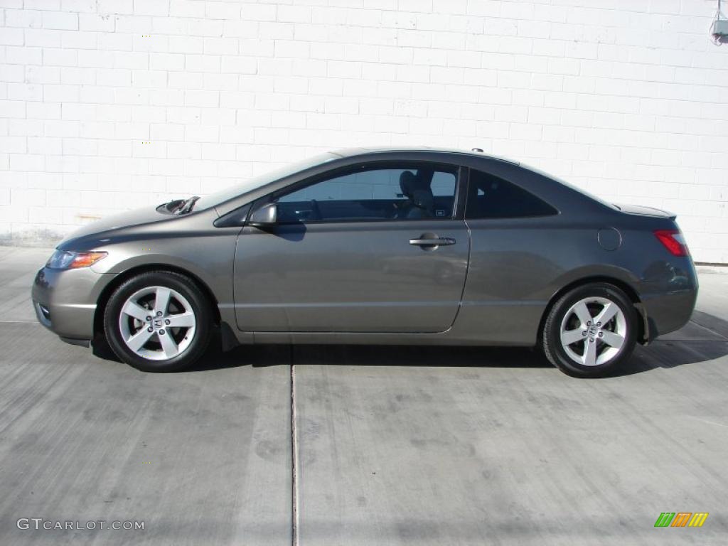 2006 Civic EX Coupe - Sparkle Gray Pearl / Gray photo #10