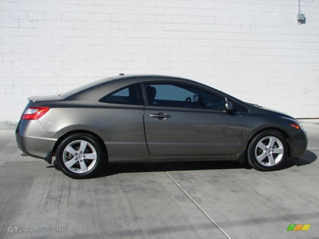 2006 Civic EX Coupe - Sparkle Gray Pearl / Gray photo #12