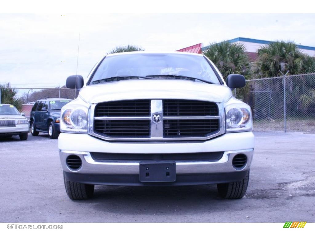 2007 Ram 1500 SLT Quad Cab - Bright White / Medium Slate Gray photo #8