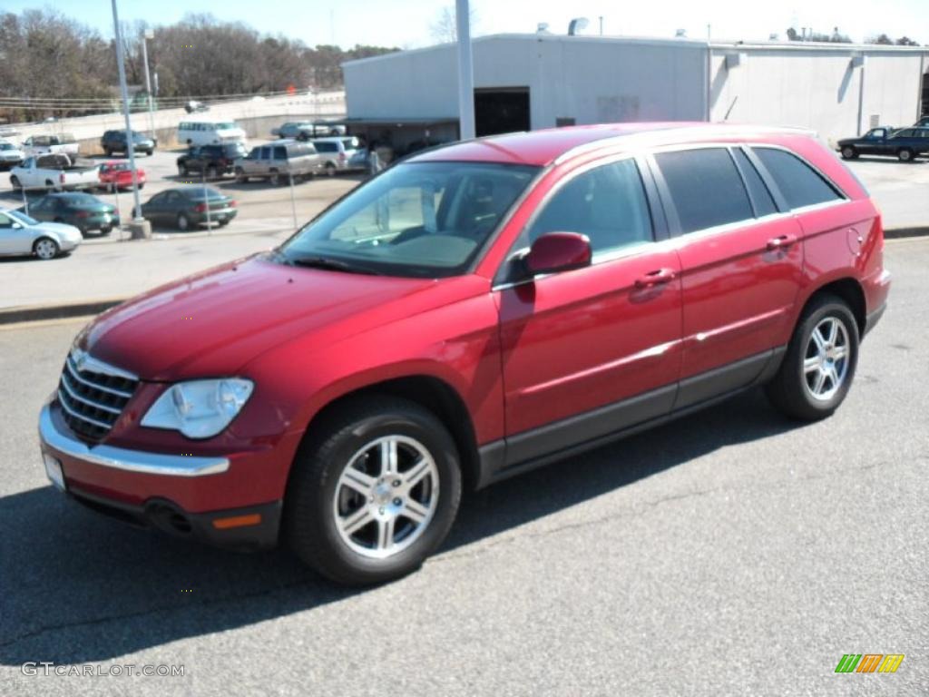 2007 Pacifica Touring - Inferno Red Crystal Pearl / Pastel Slate Gray photo #1