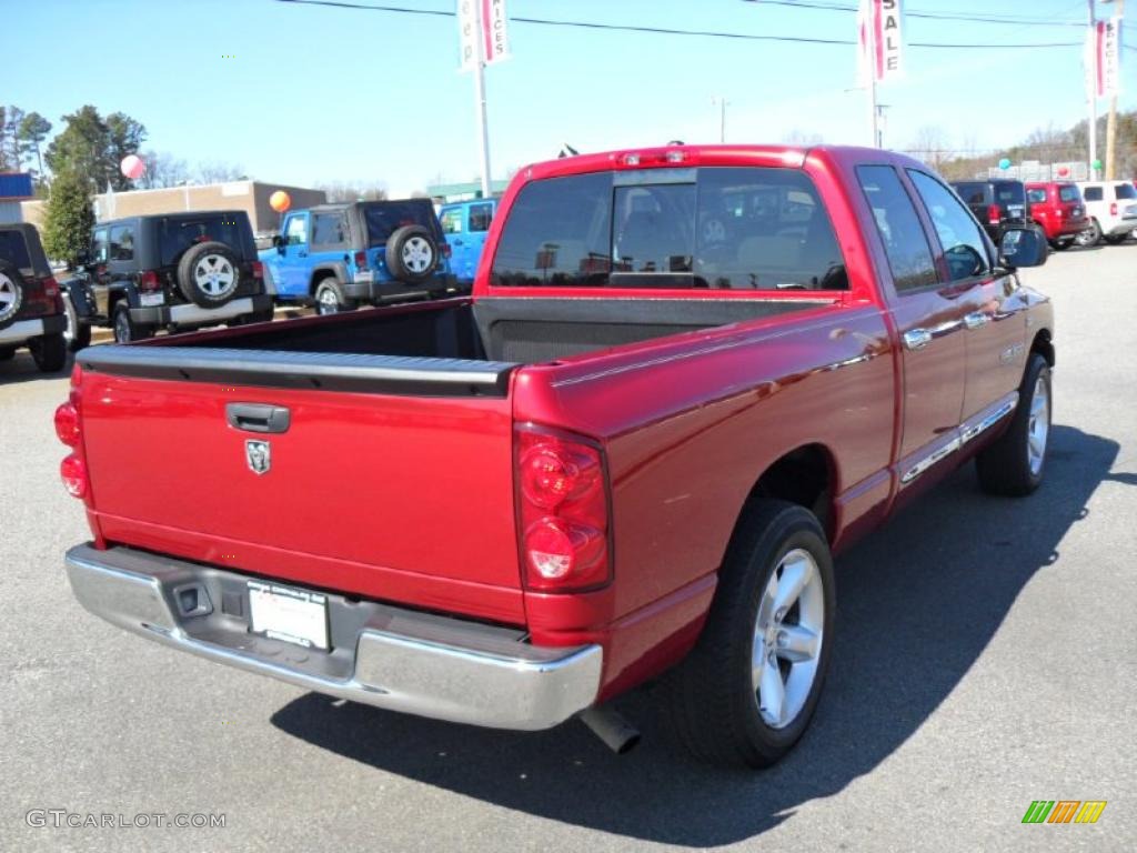 2007 Ram 1500 SLT Quad Cab - Inferno Red Crystal Pearl / Medium Slate Gray photo #5