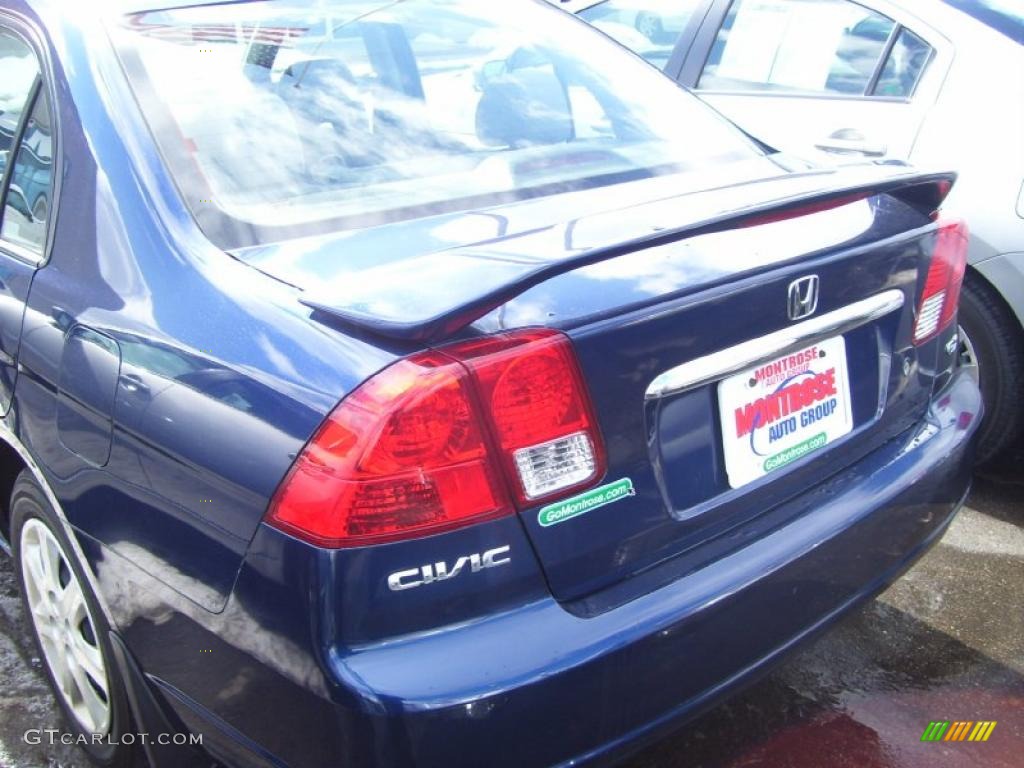 2003 Civic EX Sedan - Eternal Blue Pearl / Gray photo #2
